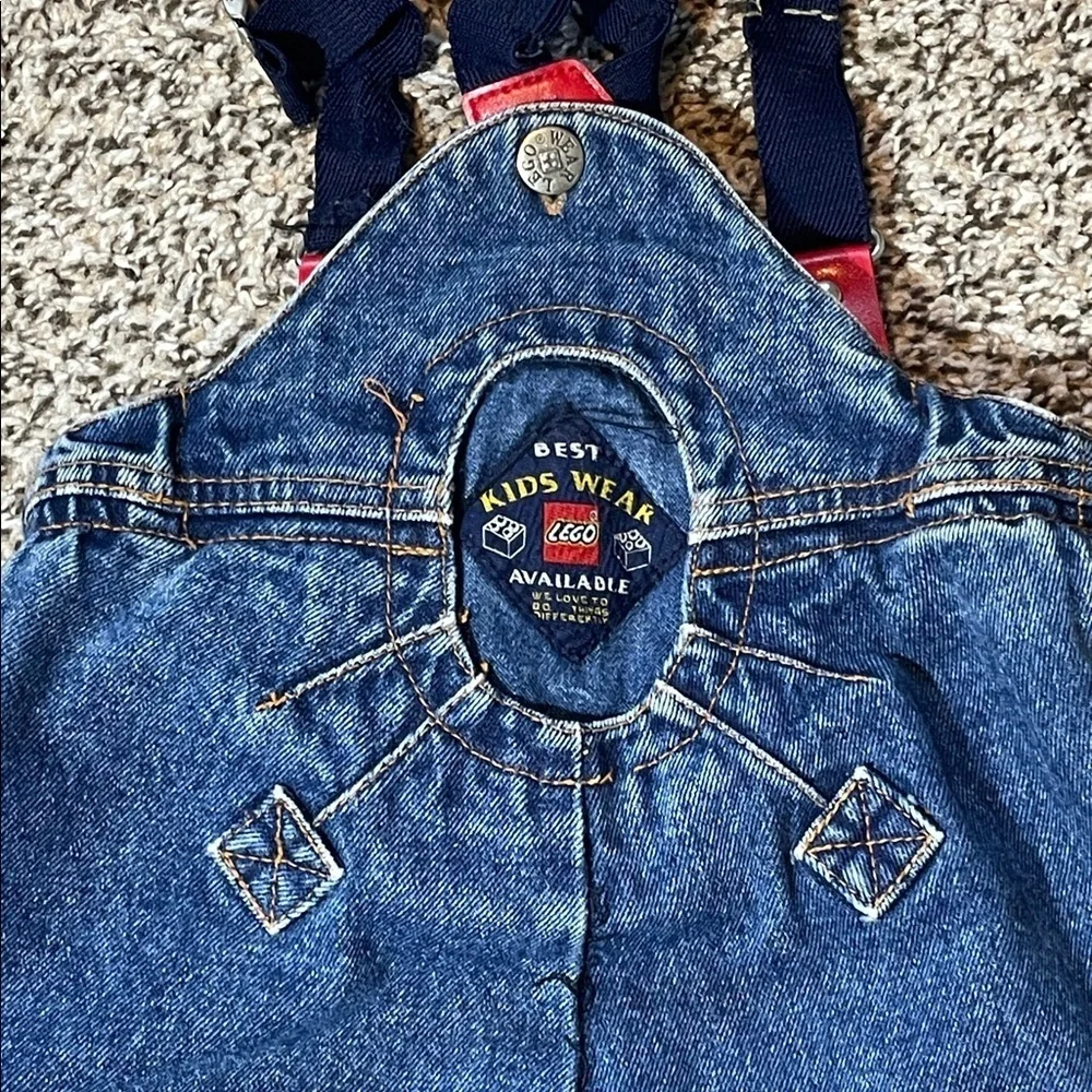 Vintage LEGO Kids Denim Overalls – Adjustable Straps, Size 5